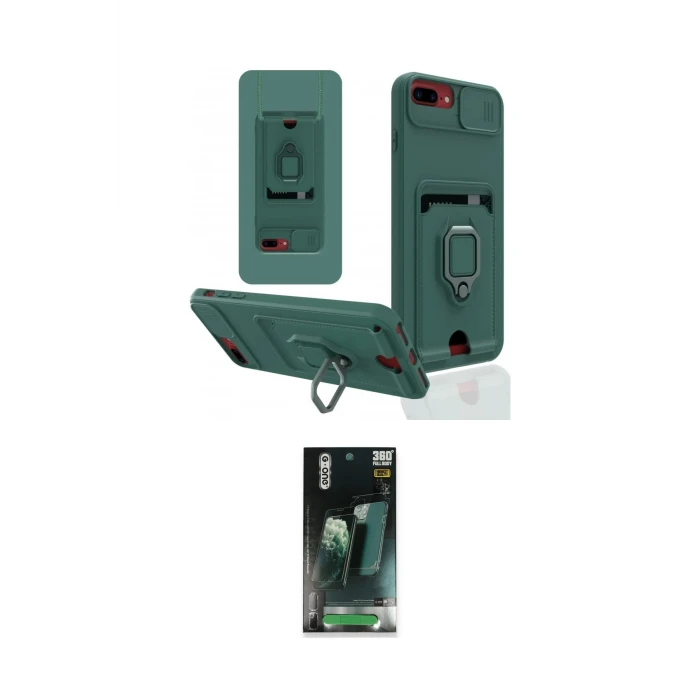 ieg™ iPhone 7 Plus Kılıf Vadi Form Prime - Şeffaf 360 Full Body Arka Koruyucu