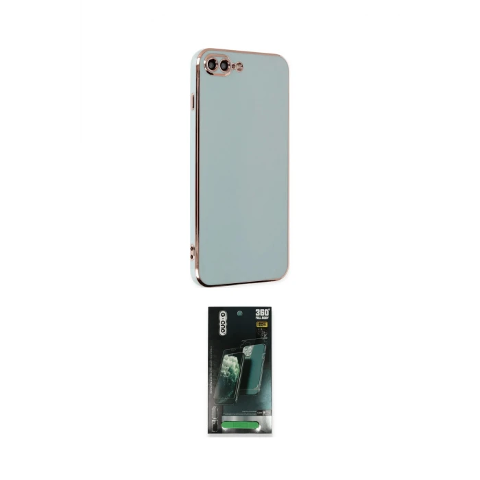 ieg™ iPhone 7 Plus Kılıf Yankı Serisi - Şeffaf 360 Full Body Arka Koruyucu