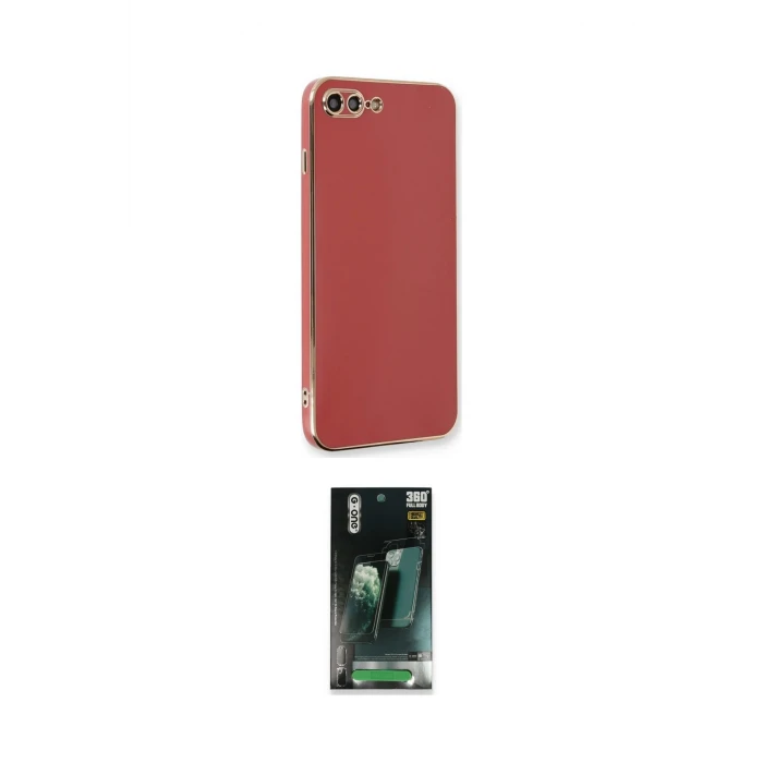 ieg™ iPhone 7 Plus Kılıf Yankı Serisi - Şeffaf 360 Full Body Arka Koruyucu