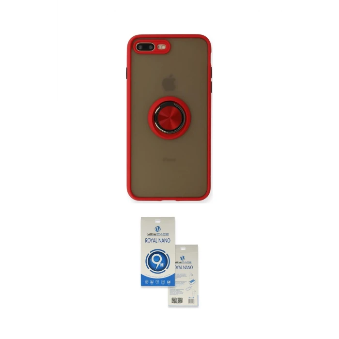 ieg™ iPhone 7 Plus Kılıf Yörünge Çizgi - Şeffaf Royal Nano Ekran Koruyucu