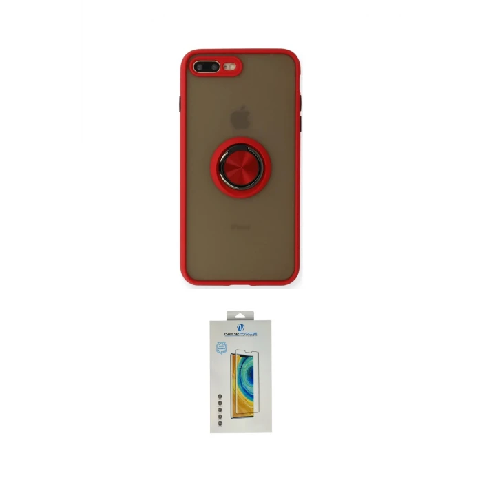 ieg™ iPhone 7 Plus Kılıf Yörünge Çizgi - Siyah Polymer Nano Ekran Koruyucu