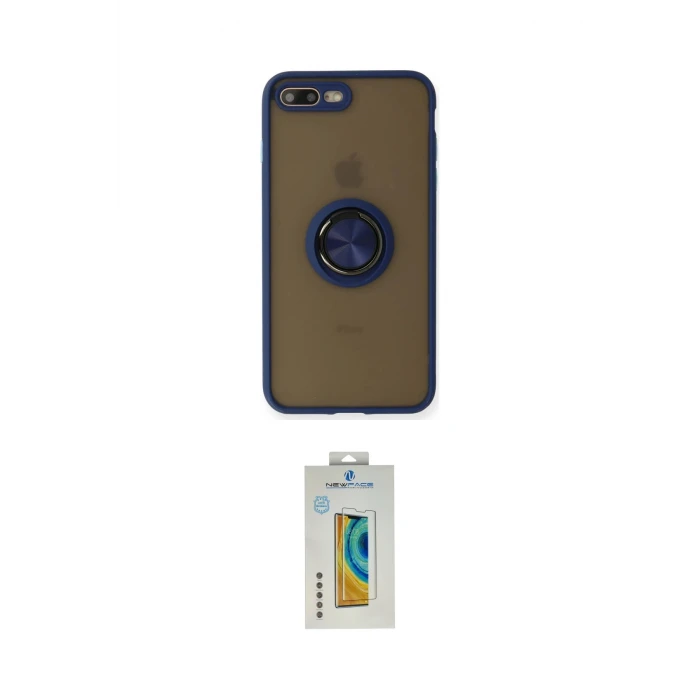 ieg™ iPhone 7 Plus Kılıf Yörünge Çizgi - Siyah Polymer Nano Ekran Koruyucu