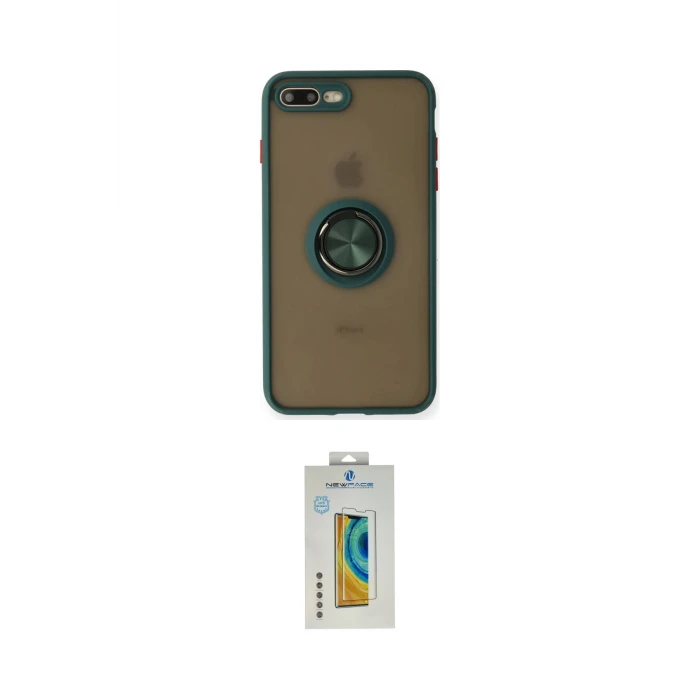 ieg™ iPhone 7 Plus Kılıf Yörünge Çizgi - Siyah Polymer Nano Ekran Koruyucu