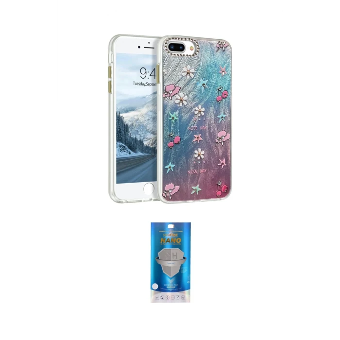 ieg™ iPhone 7 Plus Kılıf Zirve Modern Prime - Şeffaf Royal Nano Ekran Koruyucu