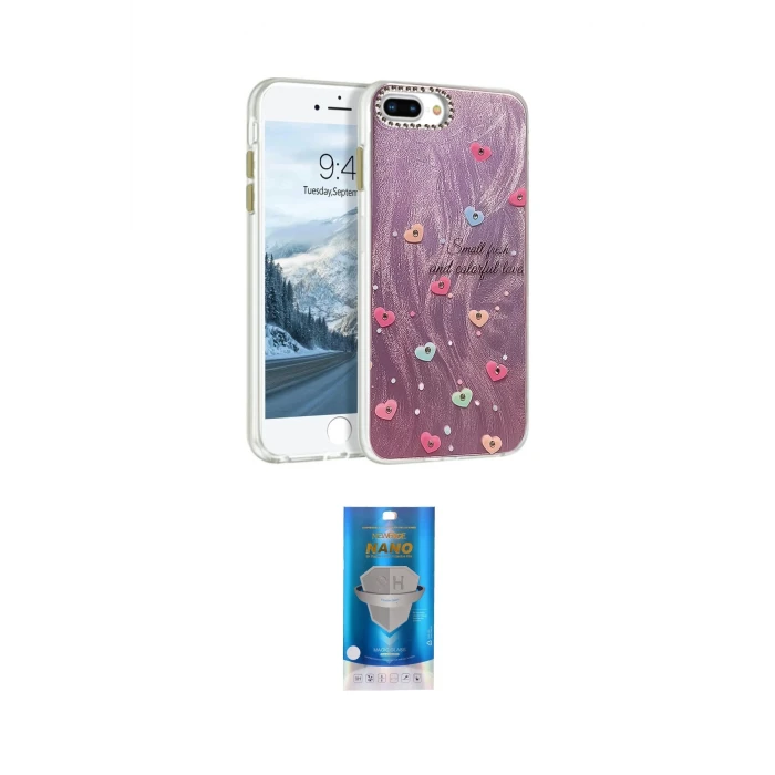ieg™ iPhone 7 Plus Kılıf Zirve Modern Prime - Şeffaf Royal Nano Ekran Koruyucu