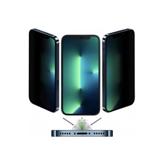 İEG® Iphone 7G Siyah Uyumlu Hayalet Ekran Gizli Tam Kaplayan Kırılmaz Cam Seramik Ekran Koruyucu Film