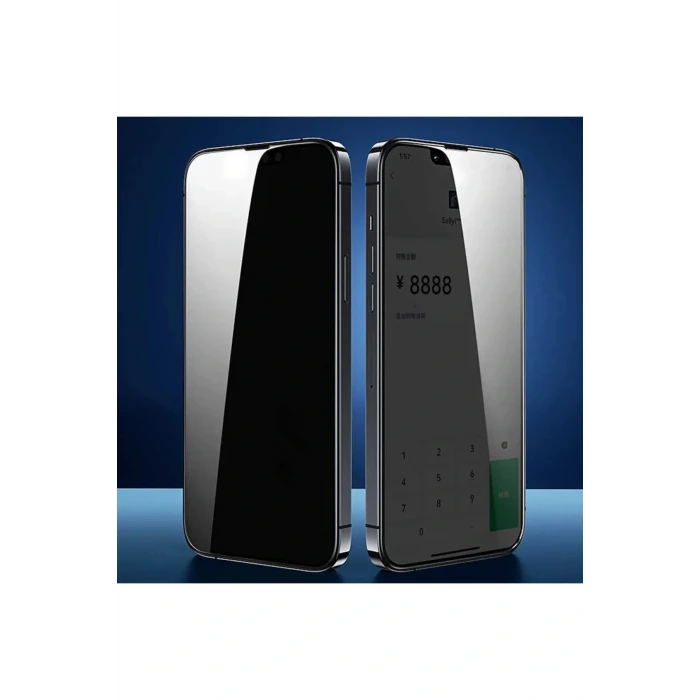 İEG® Iphone 7G Siyah Uyumlu Hayalet Ekran Gizli Tam Kaplayan Kırılmaz Cam Seramik Ekran Koruyucu Film