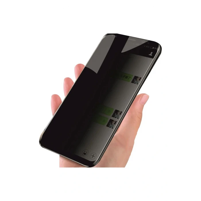 İEG® Iphone 7G Siyah Uyumlu Hayalet Ekran Gizli Tam Kaplayan Kırılmaz Cam Seramik Ekran Koruyucu Film