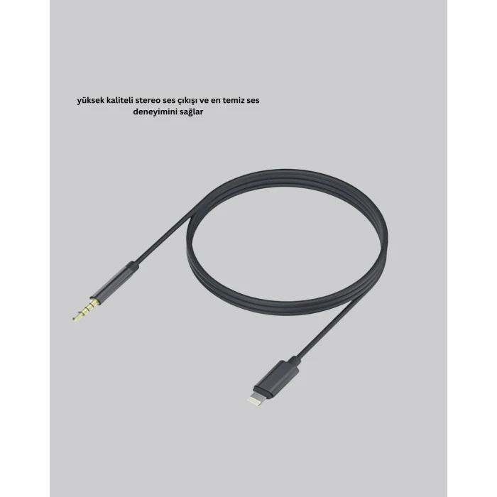 ieg™ iPhone Uyumlu Lightning – 3.5mm Aux Adaptör Kablo Stereo Ses Aktarım