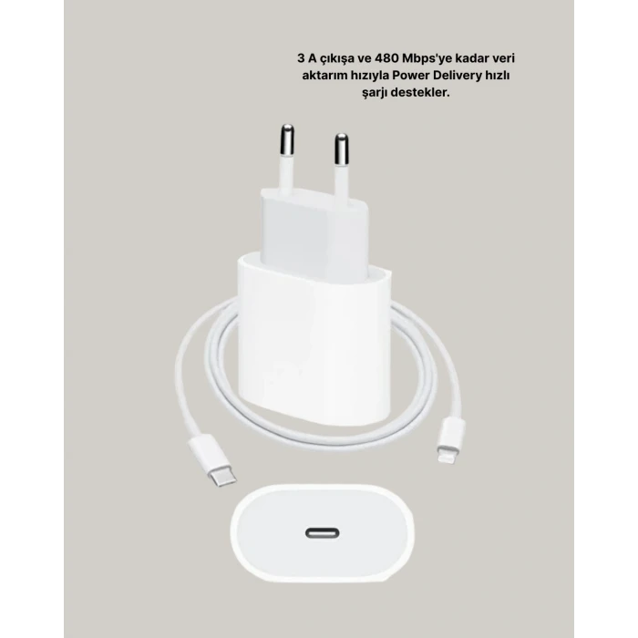ieg™ İphone Ve İpad Uyumlu 20w Güvenli Usb-c Hızlı Şarj Adaptörü