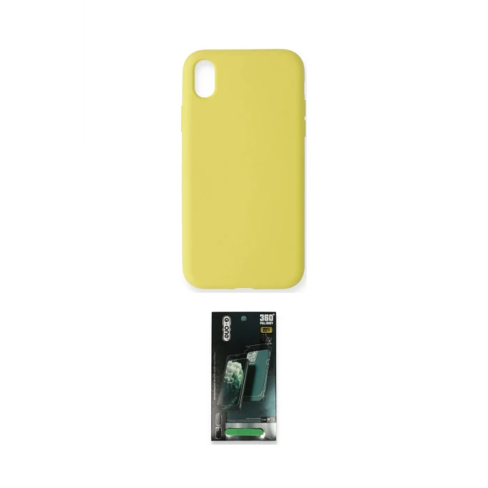 ieg™ iPhone XR Kılıf Ahenk Serisi - Şeffaf 360 Full Body Arka Koruyucu