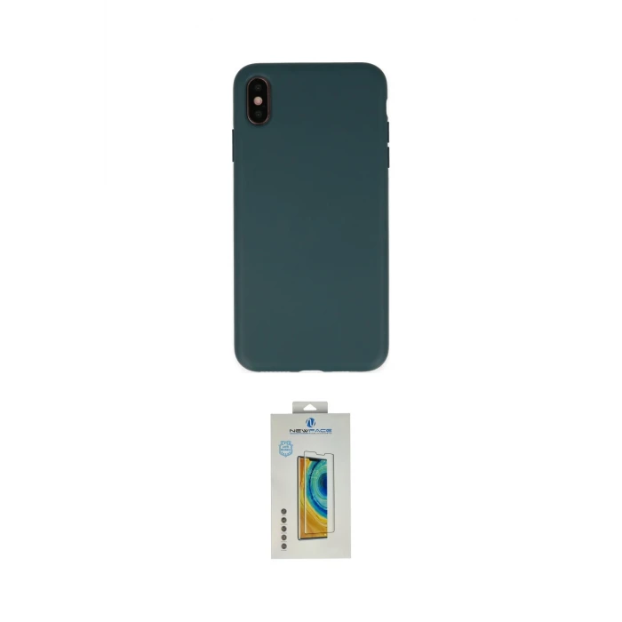 ieg™ iPhone XS Max Kılıf Ahenk Serisi - Siyah Polymer Nano Ekran Koruyucu