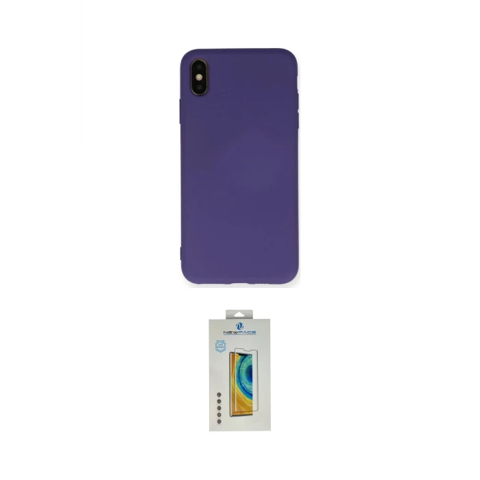 ieg™ iPhone XS Max Kılıf Ahenk Serisi - Siyah Polymer Nano Ekran Koruyucu