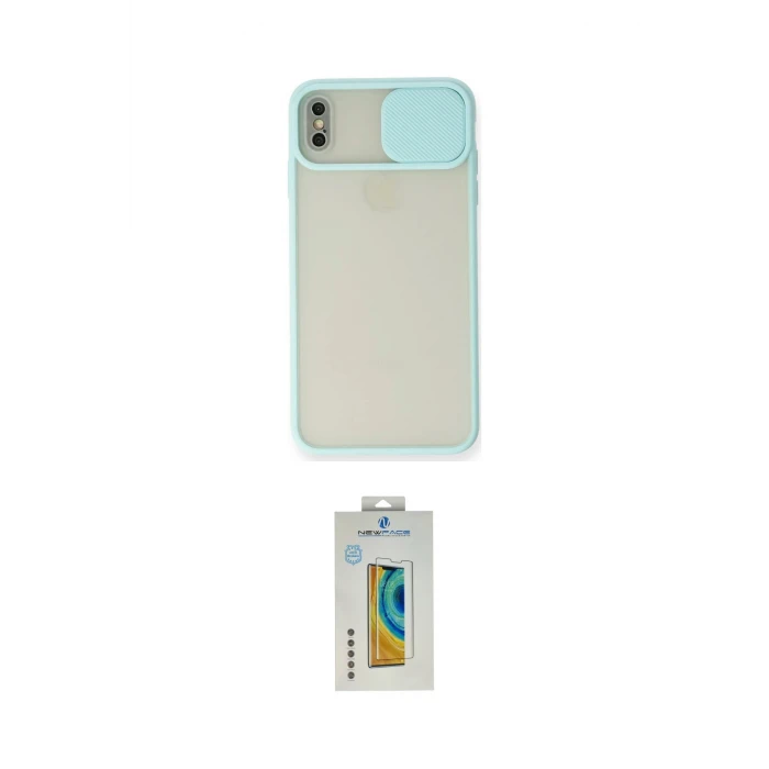 ieg™ iPhone XS Max Kılıf Vadi Çizgi - Siyah Polymer Nano Ekran Koruyucu