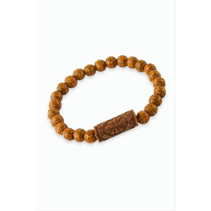 ieg™ İşlemeli Bambu Ahşap Bileklik 8 mm