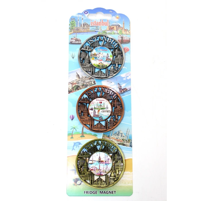 ieg™ İstanbul Temalı Metal Magnet 3lü Set Model 1