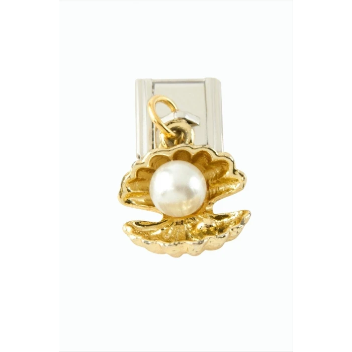 ieg™ İstiridye İnci Sallatılı Çelik Charm