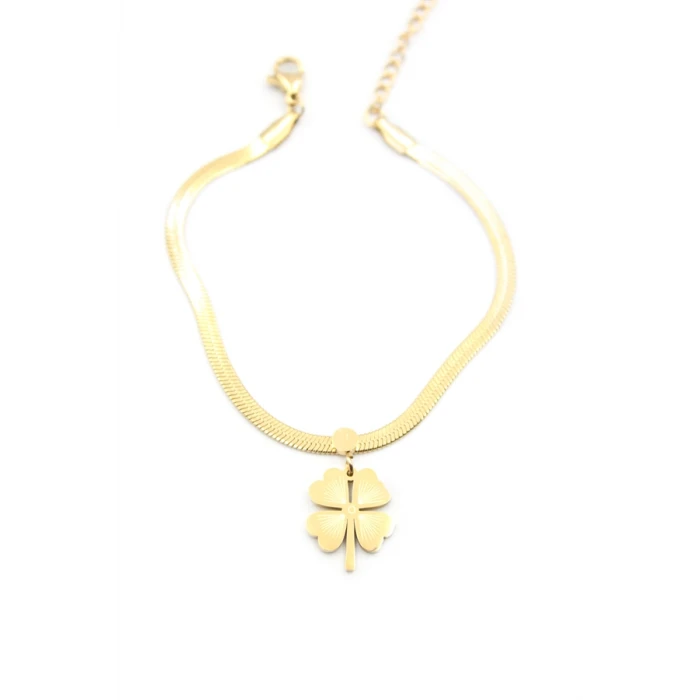 ieg™ İtalyan Zincir Yonca Bileklik - Altın