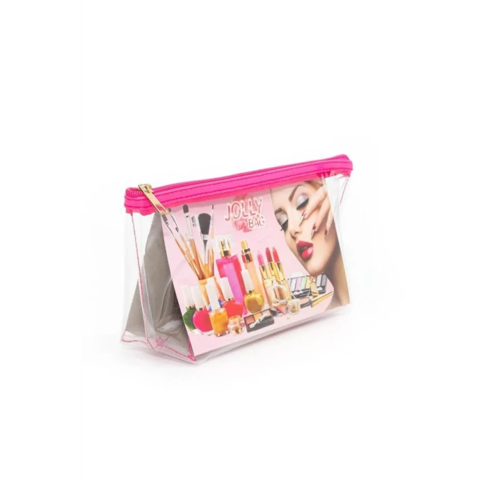 ieg™ Jolly Tekli Orta Boy Şeffaf Makyaj Çantası 25cmX12cmX8CM