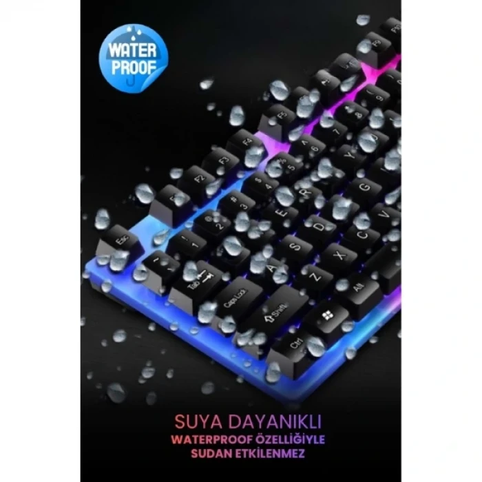 ieg™ Kablolu Işıklı Gaming Standart Türkçe Q Klavye Ve Mouse Seti