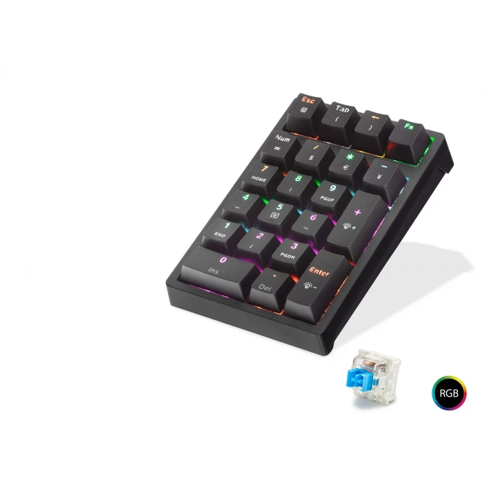 ieg ™ Kablolu Mekanik Numerik Klavye Blue Switch Rgb - Siyah QS500