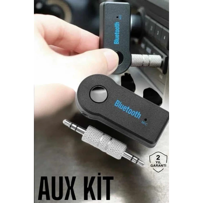 ieg™ Kablosuz Bluetooth Aux Araç Kiti Siyah Hafıza Kartlı