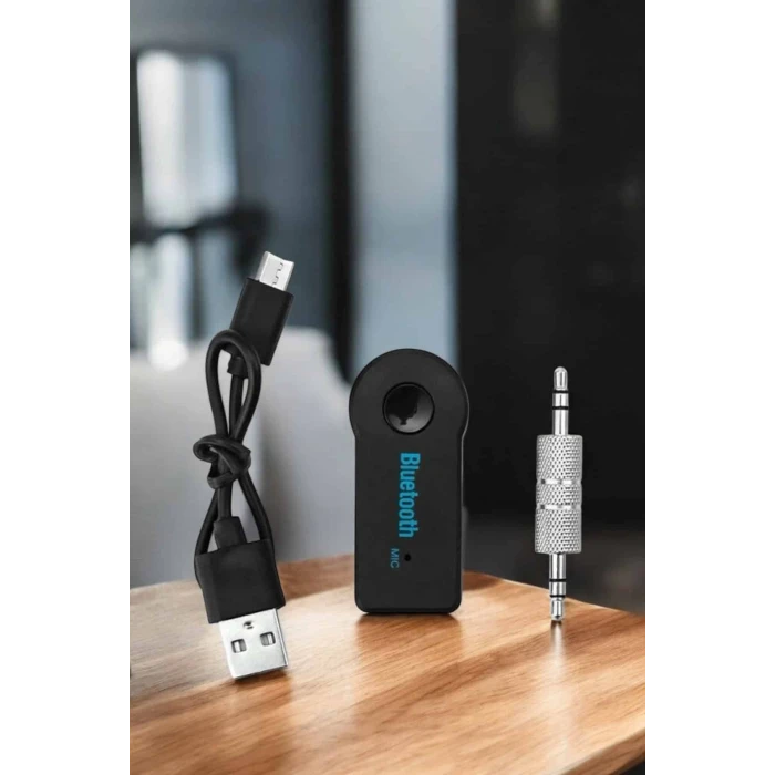 ieg™ Kablosuz Bluetooth Aux Araç Kiti Siyah Hafıza Kartlı