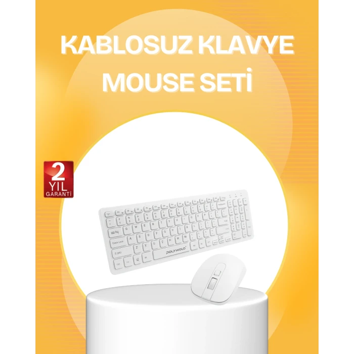 ieg™ Kablosuz Klavye Mouse Takımı - Ergonomik Sessiz Ve Enerji Tasarruflu
