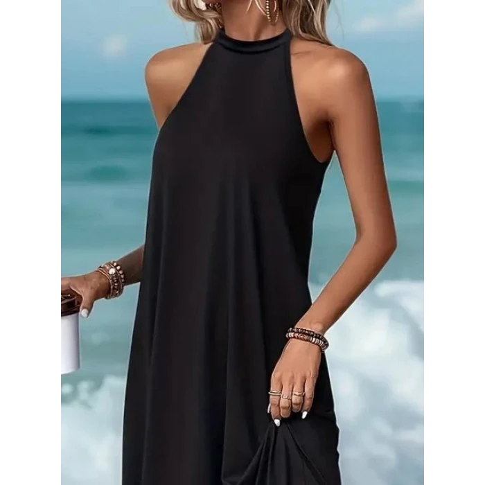 ieg™ Kadın Daire Yakalı Reglan Kol Viskon Elbise