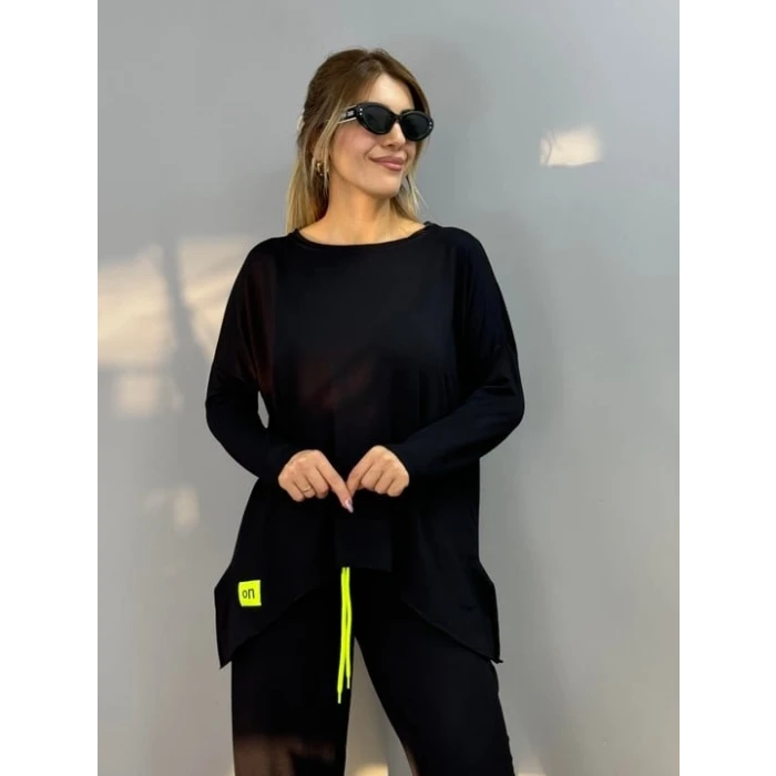 ieg™ Kadın Iki Iplik Viskon Pamuk Kumaş Arma Detaylı Ikili Takım