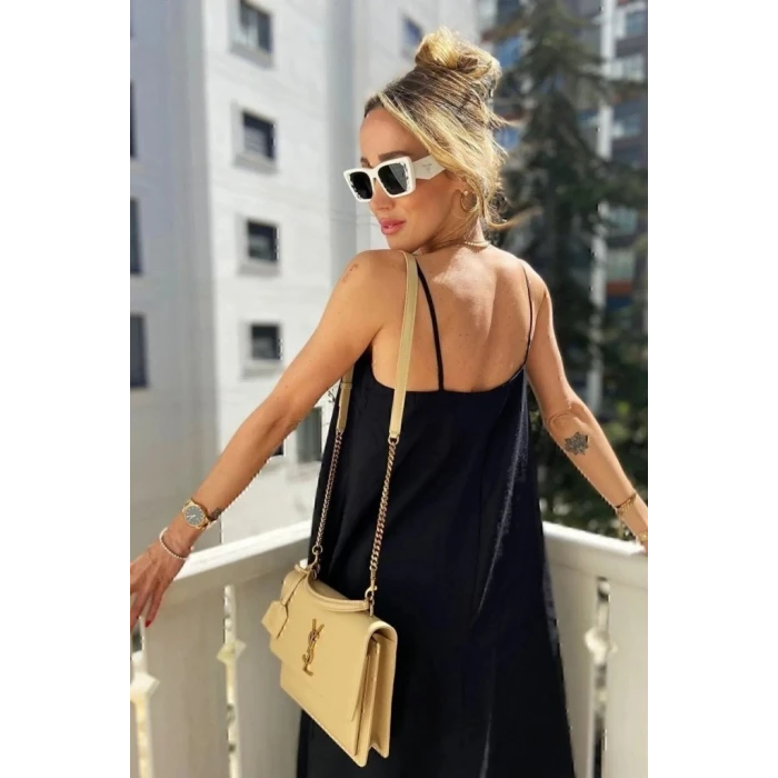 ieg™ Kadın Ip Askılı V Yakalı Uzun Aerobin Elbise