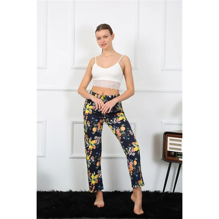 ieg ™ Kadın Pamuklu Alt Pijama Lacivert