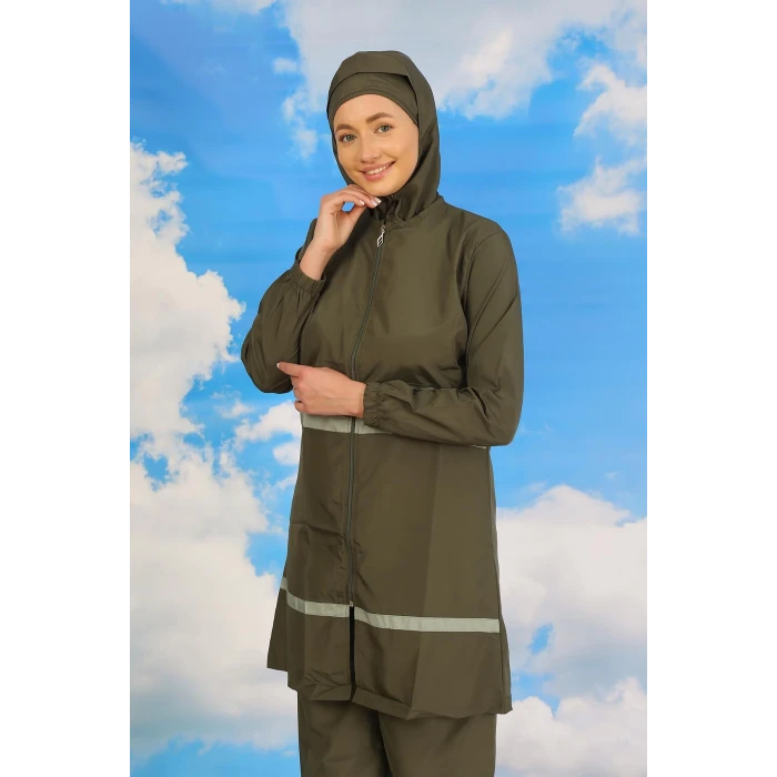 ieg ™ Kadın Tam Tesettür Mayo Haki