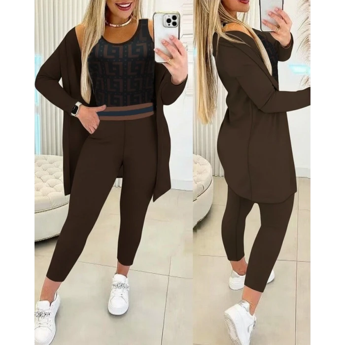 ieg™ Kadın Uzun Kollu Krep üçlü Takım