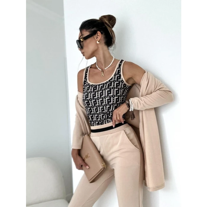 ieg™ Kadın Uzun Kollu Krep üçlü Takım