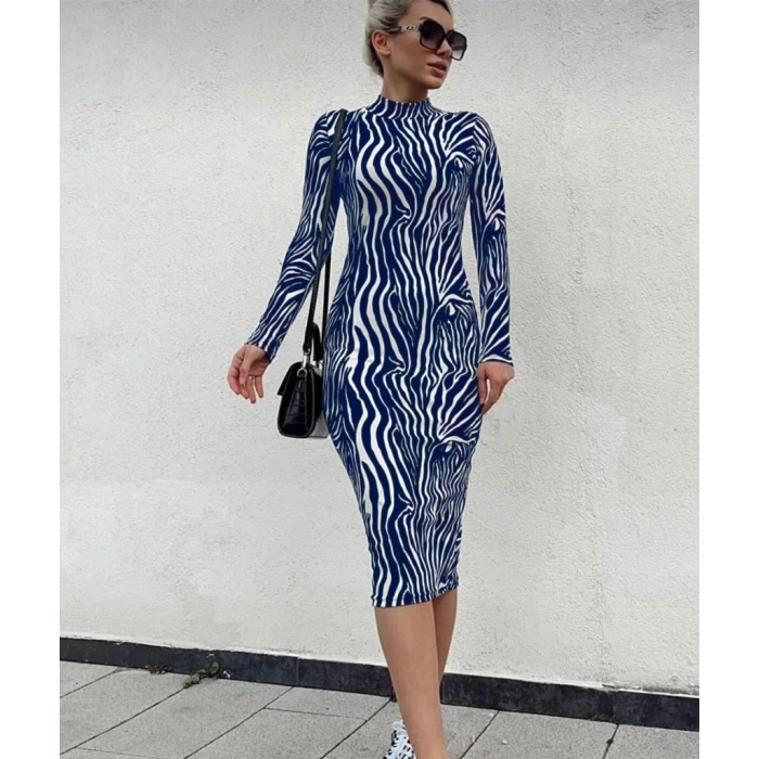 ieg™ Kadın Uzun Kollu Mikro Midi Elbise