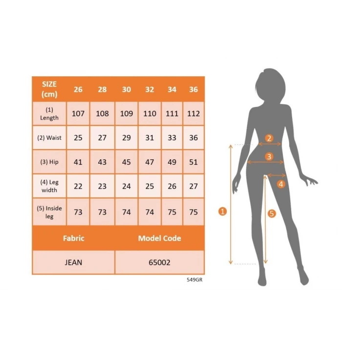 ieg™ Kadın Yüksek Bel Yanları Lastik önü Düğmeli Kot Pantolon