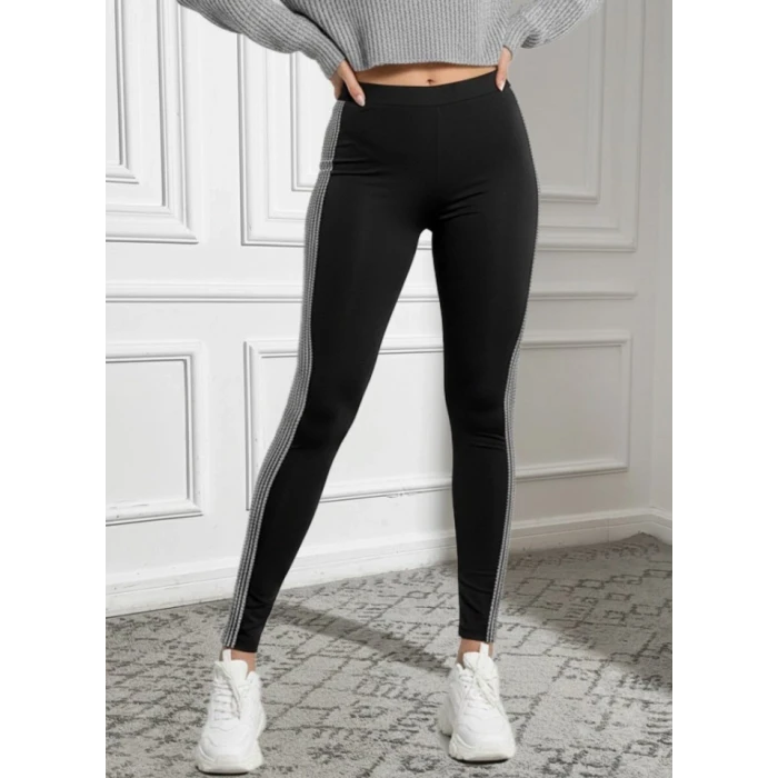 ieg™ Kadın Yüksek Bel Yarı şerit Pul Payetli Dalgıç Tayt