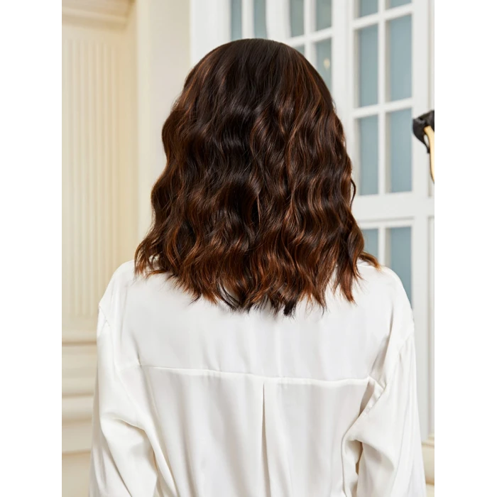 ieg™ Kahverengi / Karamel Röfleli Küt Tül Peruk