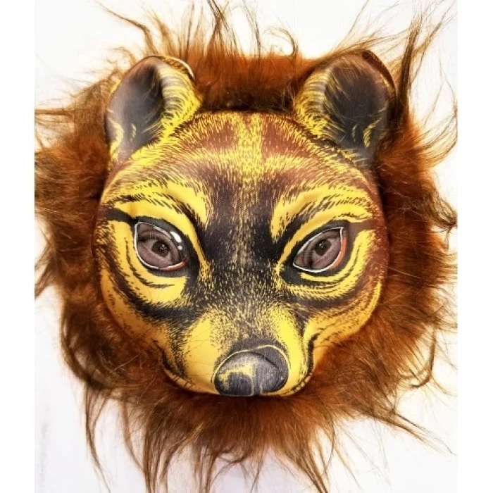 ieg™ Kahverengi Saçlı Kaplan Aslan Leopar Maskesi Mega Peluş 32 No