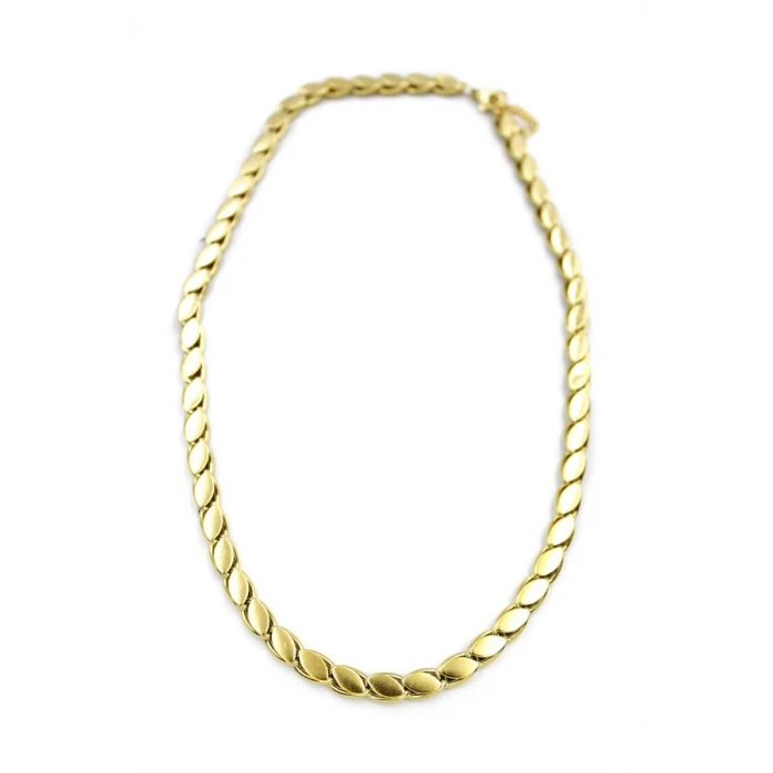 İEG Kalın Kısa Arpa Zincir Kolye - Altın