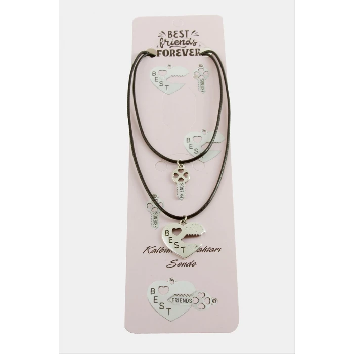 ieg™ Kalp Anahtar Arkadaşlık Kolyeleri (Çift Kolye)