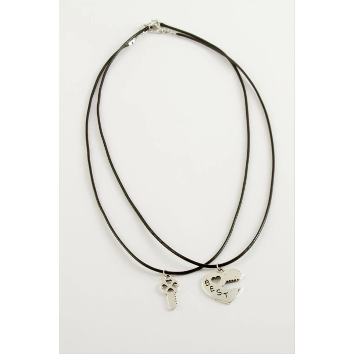 ieg™ Kalp Anahtar Arkadaşlık Kolyeleri (Çift Kolye)