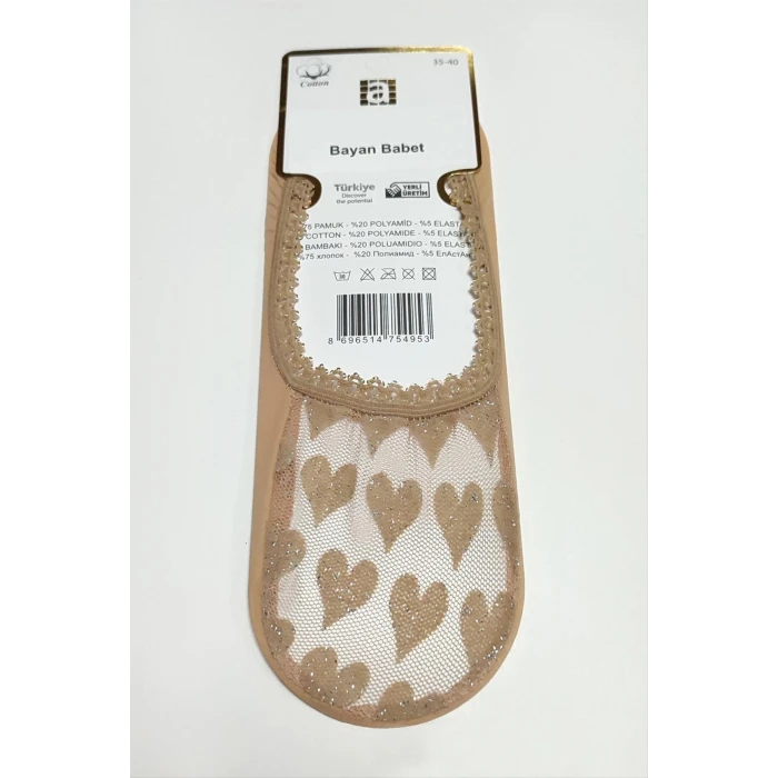 ieg™ Kalp Dantel Babet Çorap