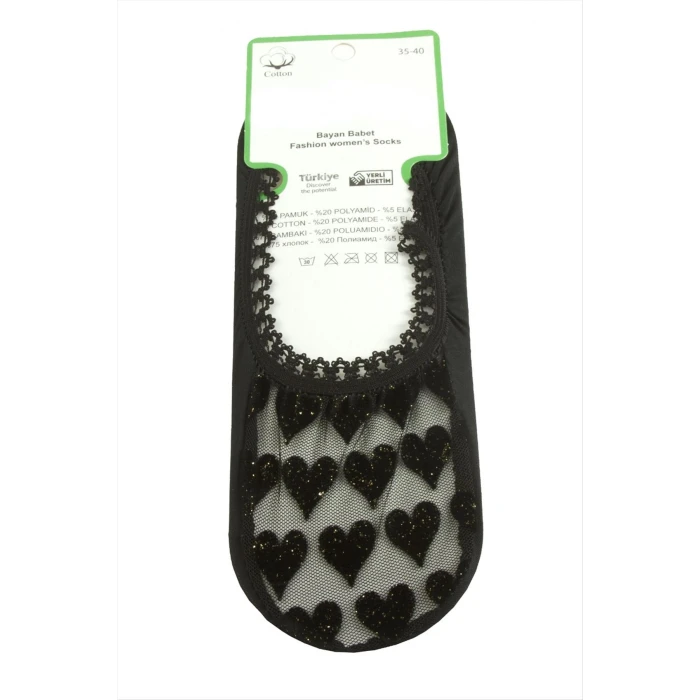 ieg™ Kalp Dantel Babet Çorap