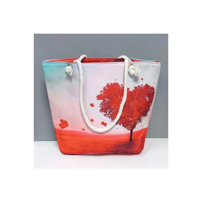 ieg™ Kalp Desenli Plaj Çantası