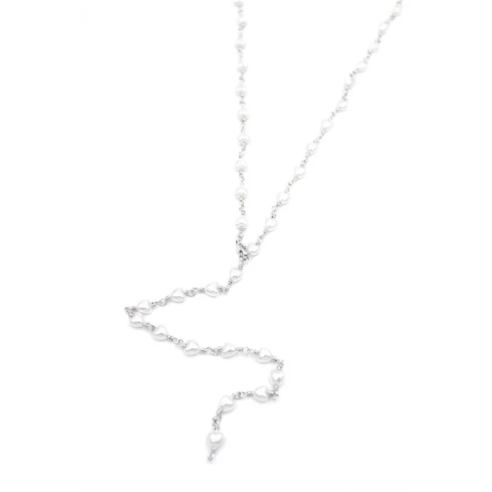 İEG Kalp İncili Y Kolye - Gümüş