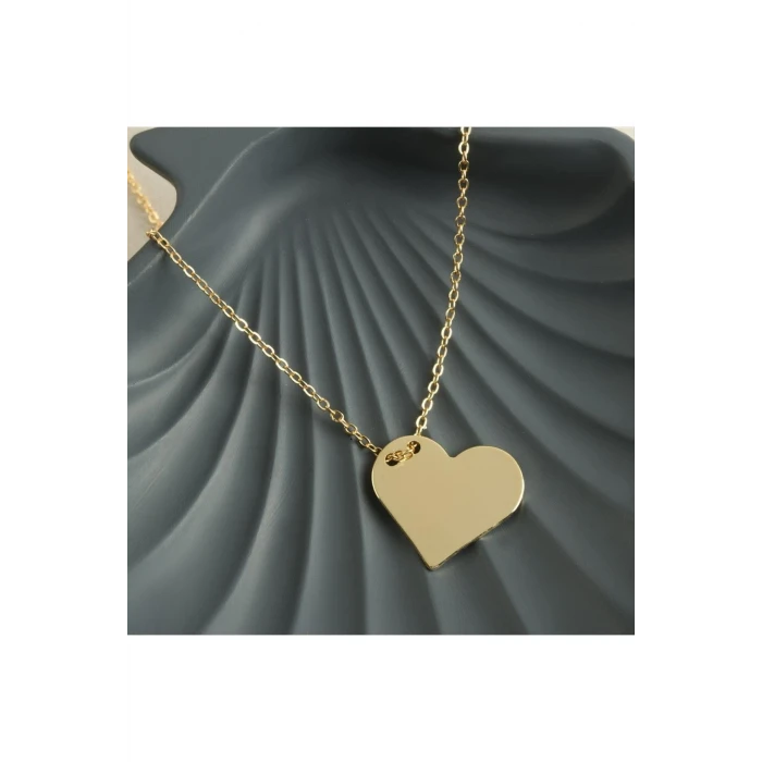 ieg™ Kalp İsim Yazılabilir Boş Plaka Kolye