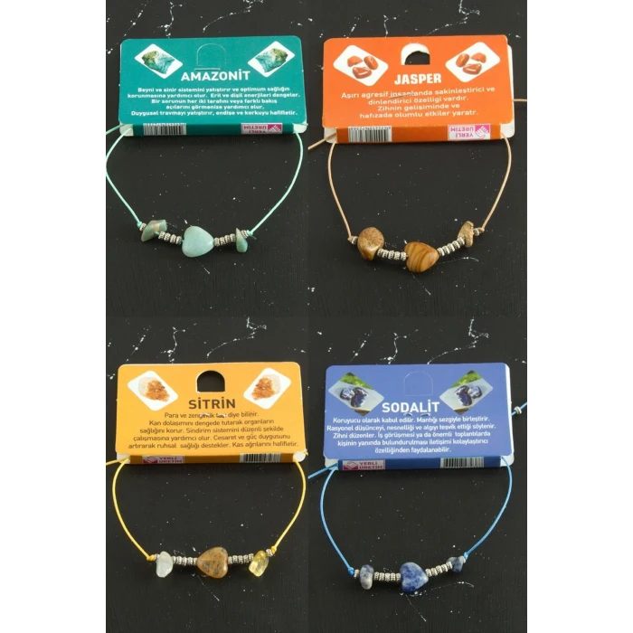 ieg™ Kalp Karışık Doğaltaş Bileklik