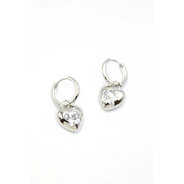 İEG Kalp Küpe - Gümüş